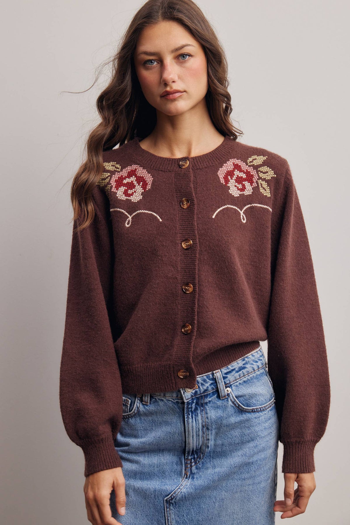 Floral Folk Cardigan