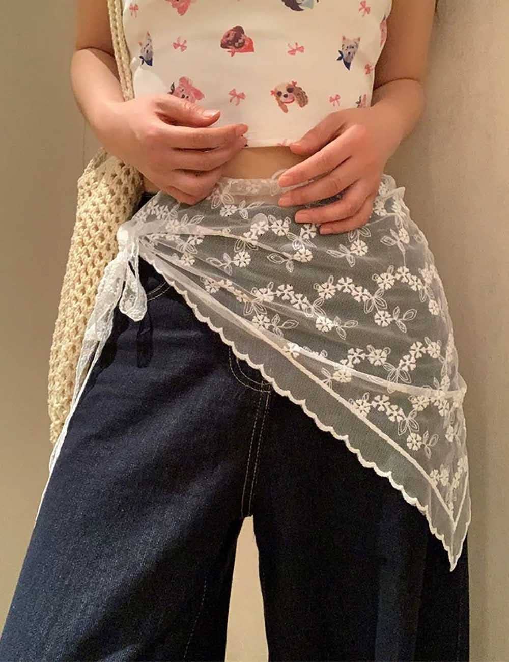Lace Hip Scarf