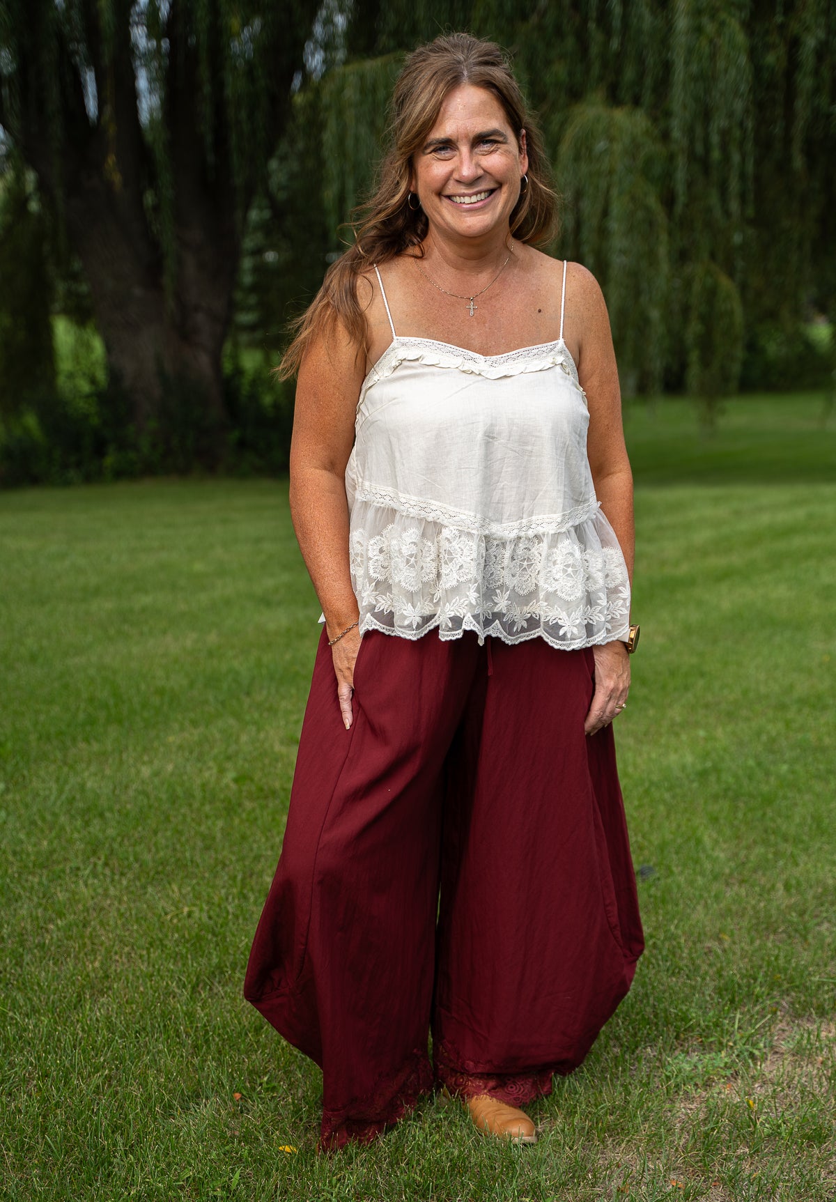 Bohemian Rose Lace Balloon Pant