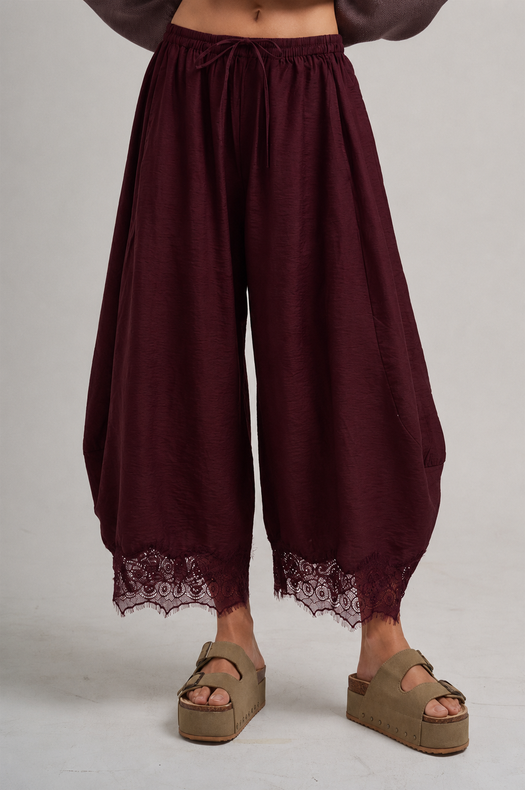 Bohemian Rose Lace Balloon Pant